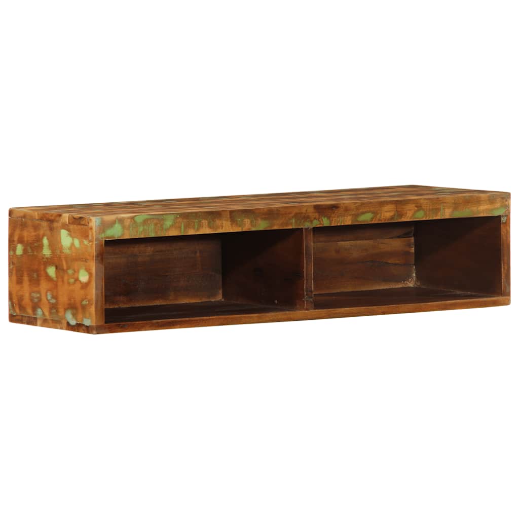 væghængt tv-skab 80x30x19 cm massivt genbrugstræ