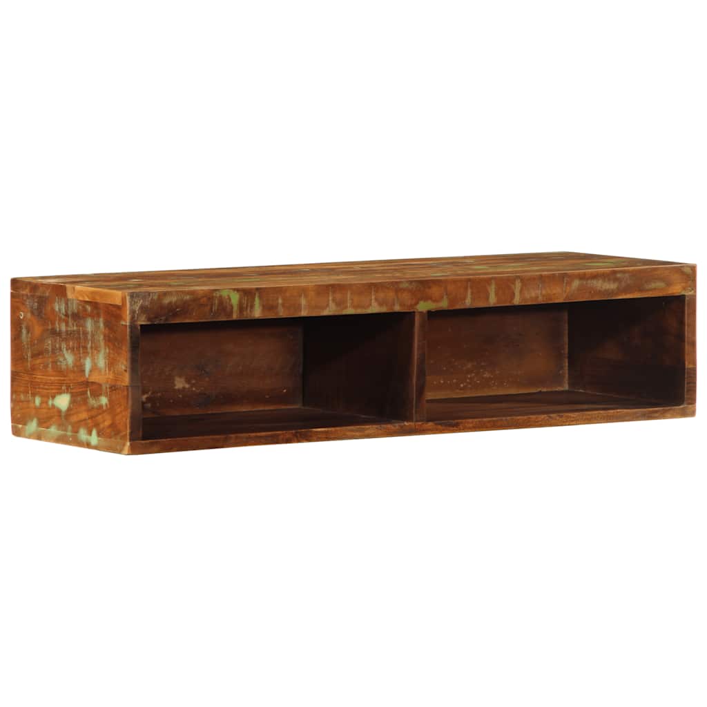 væghængt tv-skab 80x30x19 cm massivt genbrugstræ