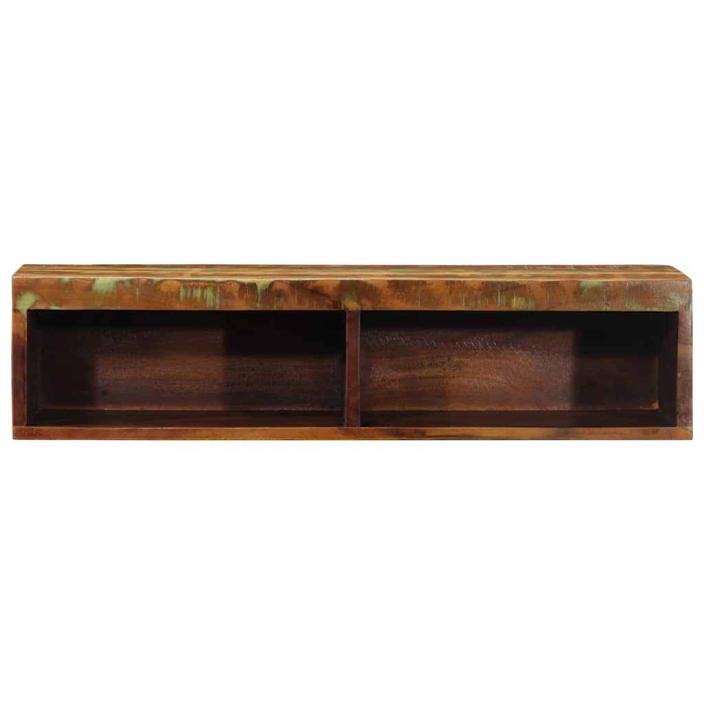 væghængt tv-skab 80x30x19 cm massivt genbrugstræ