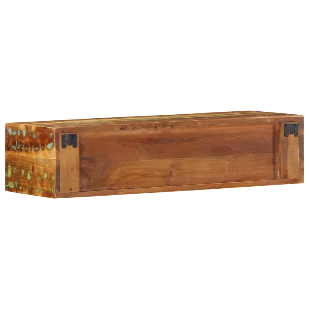 væghængt tv-skab 80x30x19 cm massivt genbrugstræ