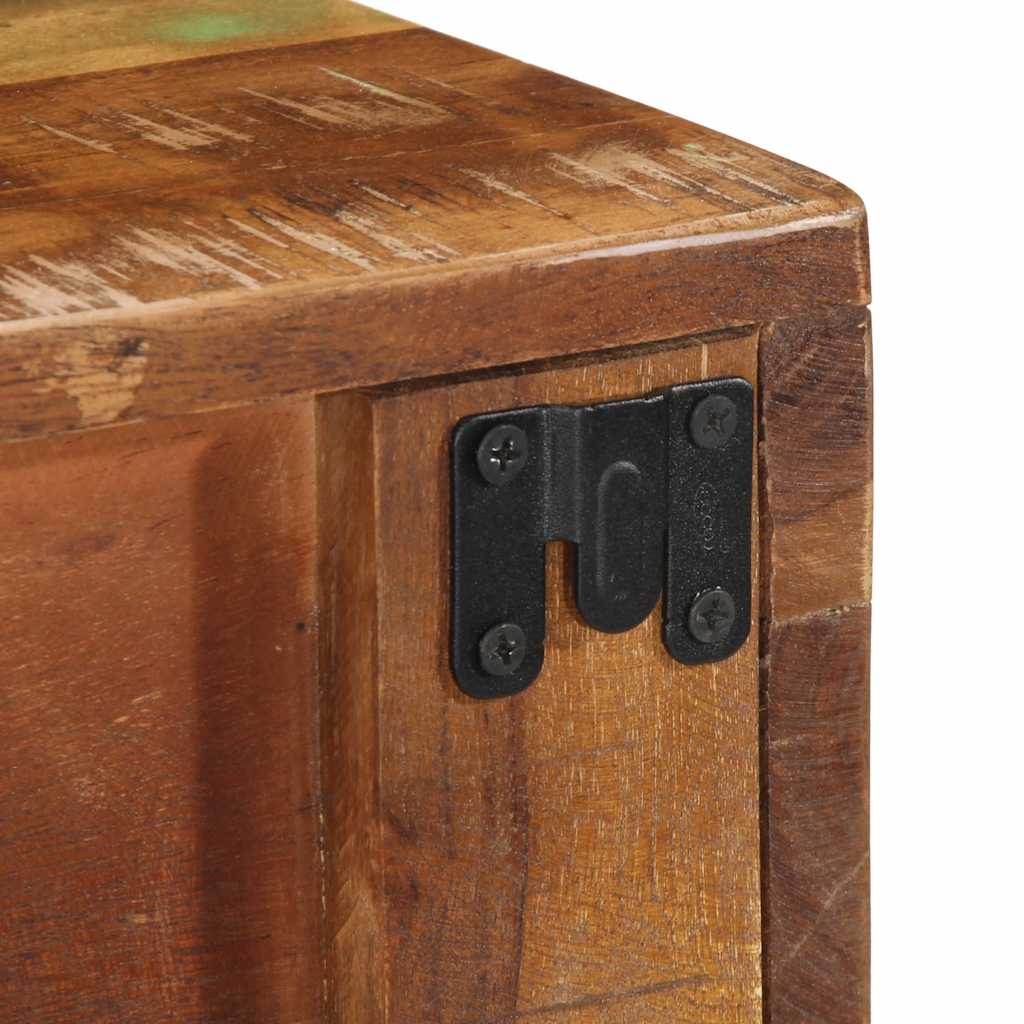 væghængt tv-skab 80x30x19 cm massivt genbrugstræ