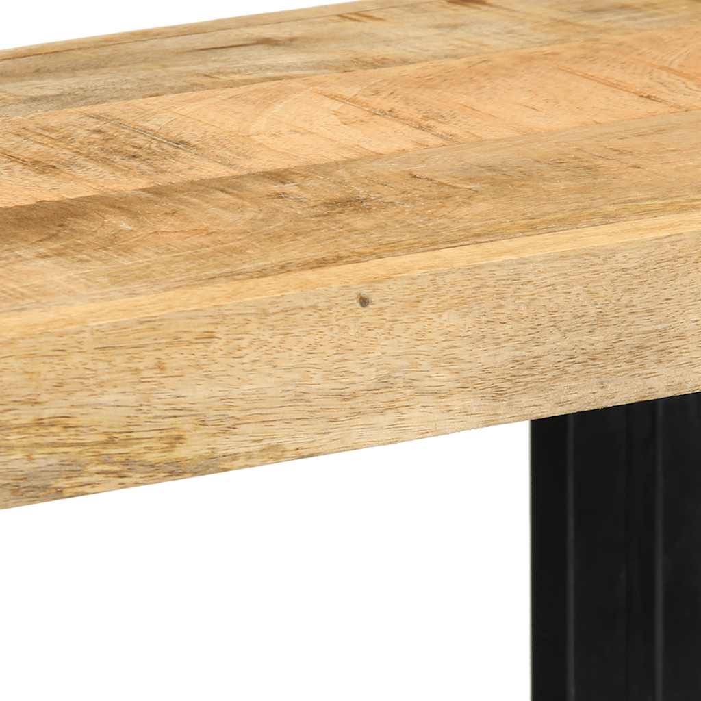 væghylde 70x33x35 cm massivt ru mangotræ