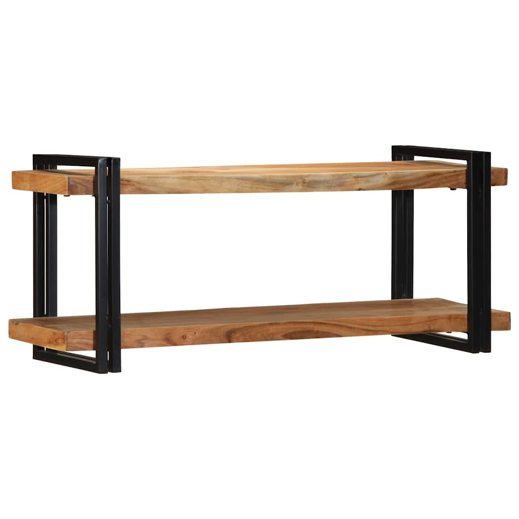 væghylde 110x33x45 cm massivt akacietræ