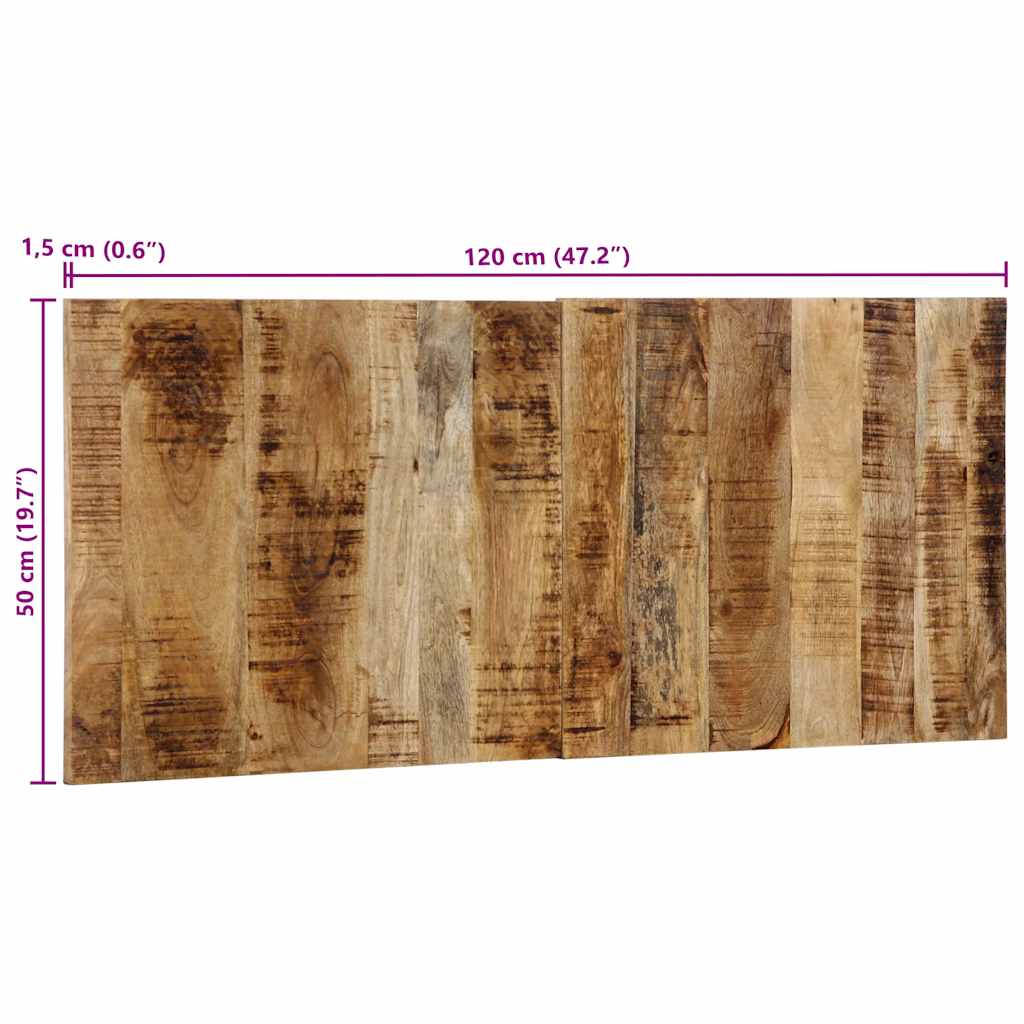hovedgærde 120 cm massivt ru mangotræ