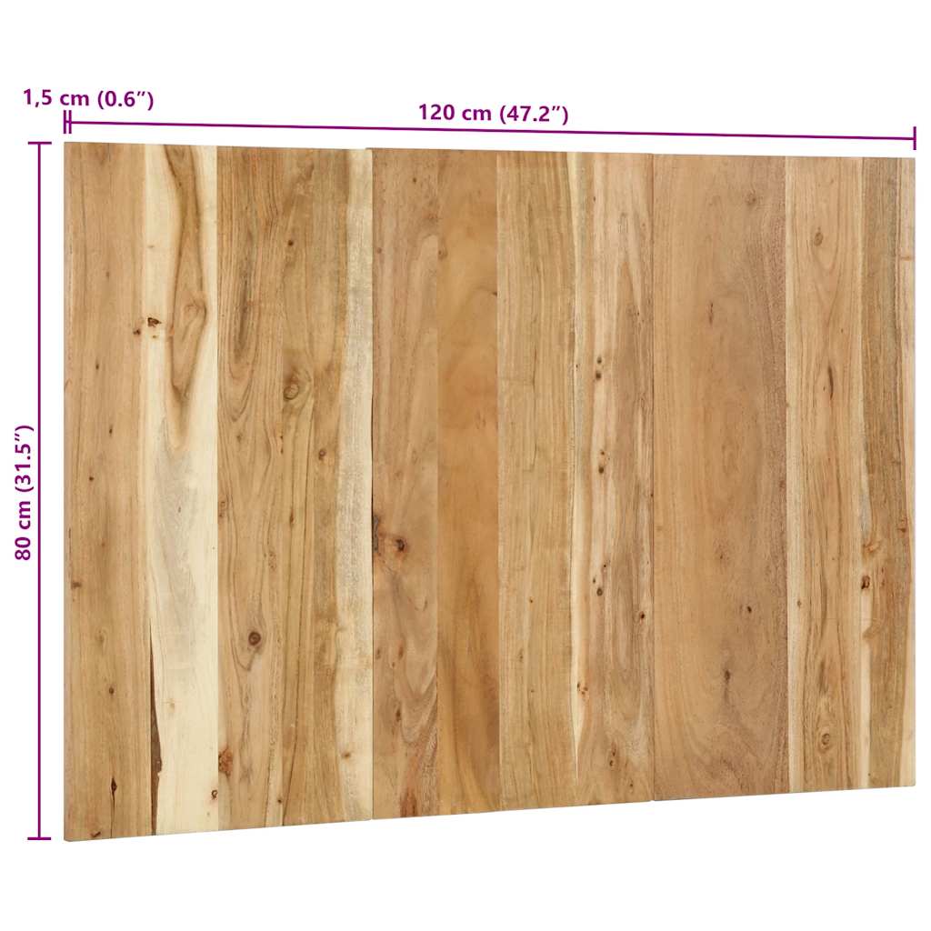 sengegavl 120 cm massivt akacietræ