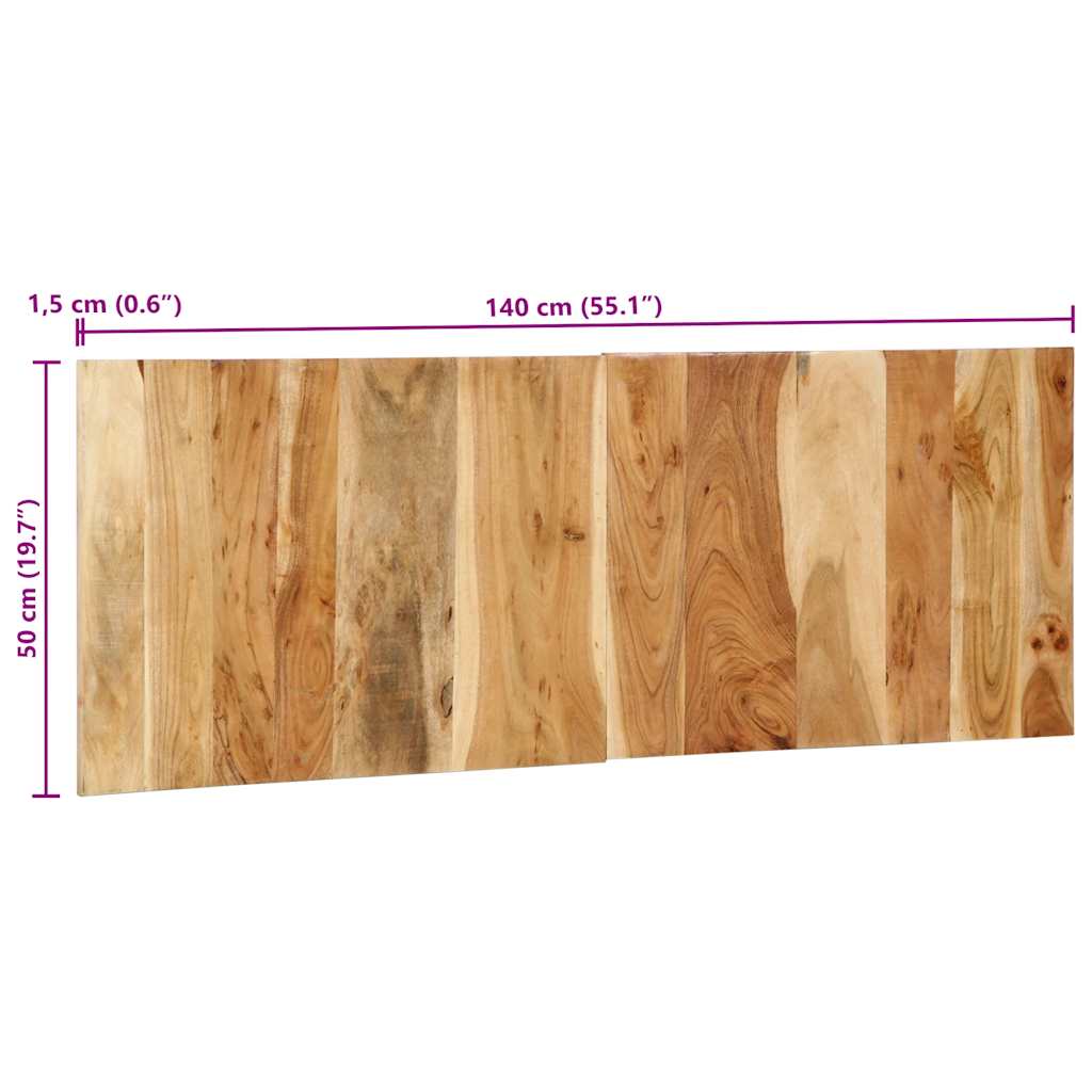 sengegavl 140 cm massivt akacietræ