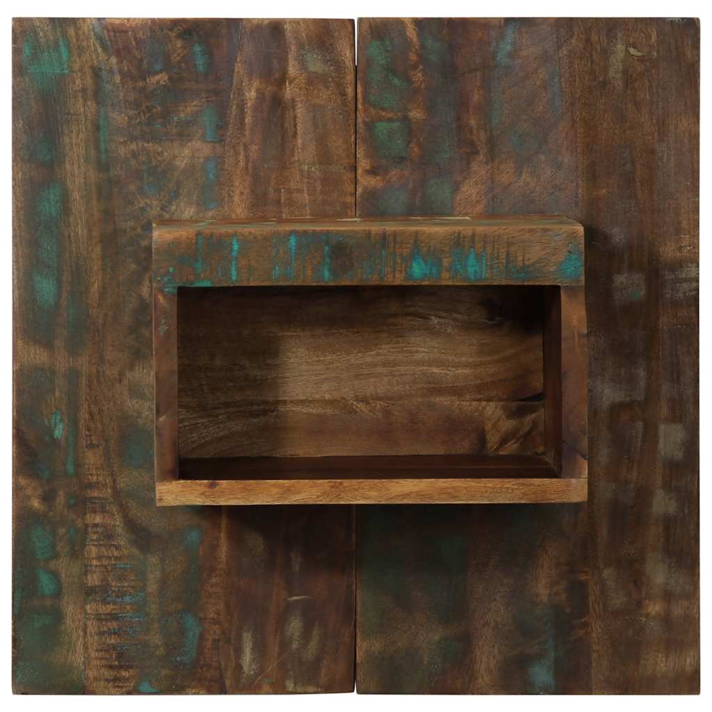 sengeskab 50x27x50 cm massivt genbrugstræ flerfarvet