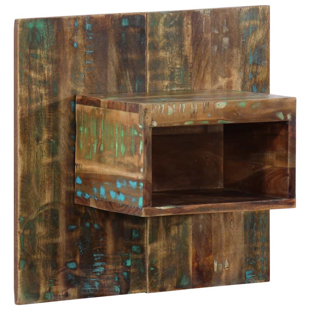 sengeskab 50x27x50 cm massivt genbrugstræ flerfarvet