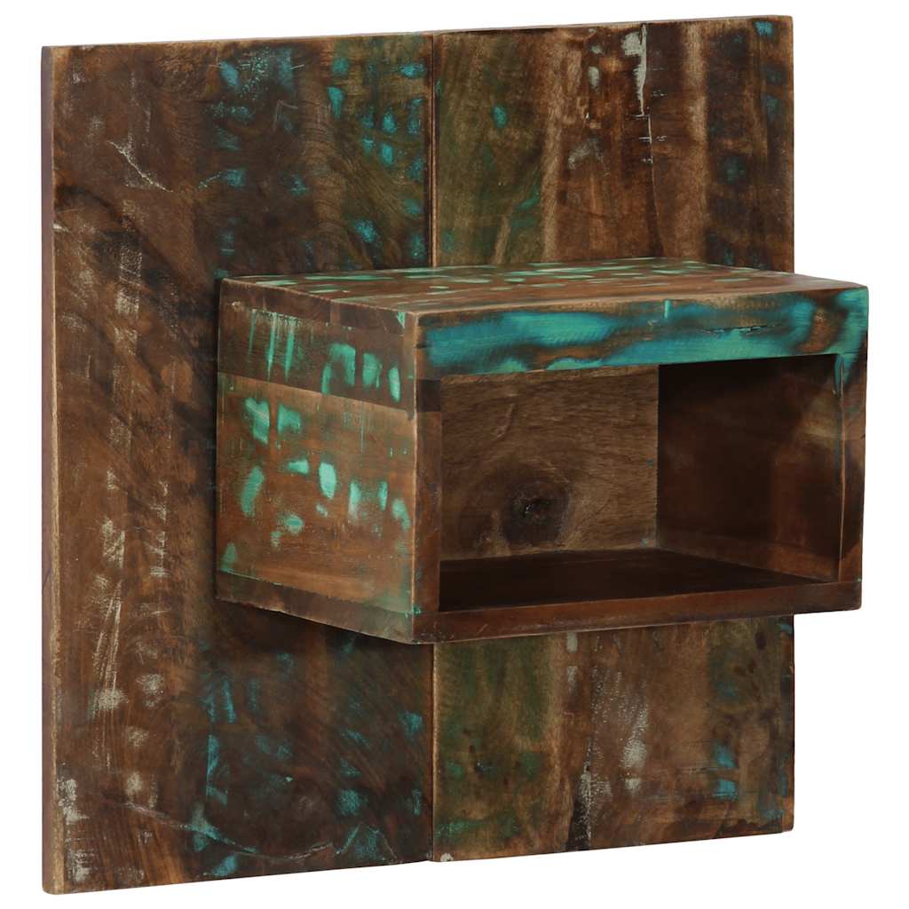 sengeskab 50x27x50 cm massivt genbrugstræ flerfarvet