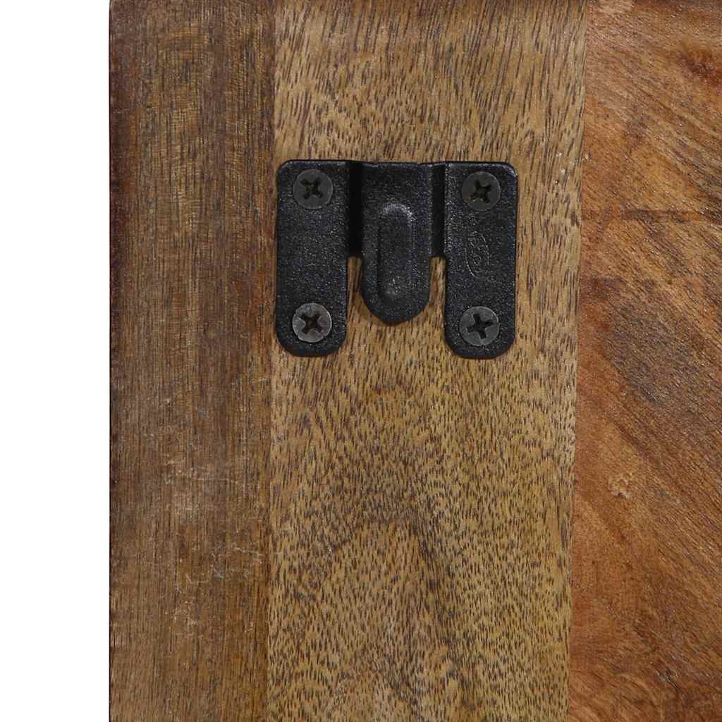 sengeskab 50x27x50 cm massivt genbrugstræ flerfarvet