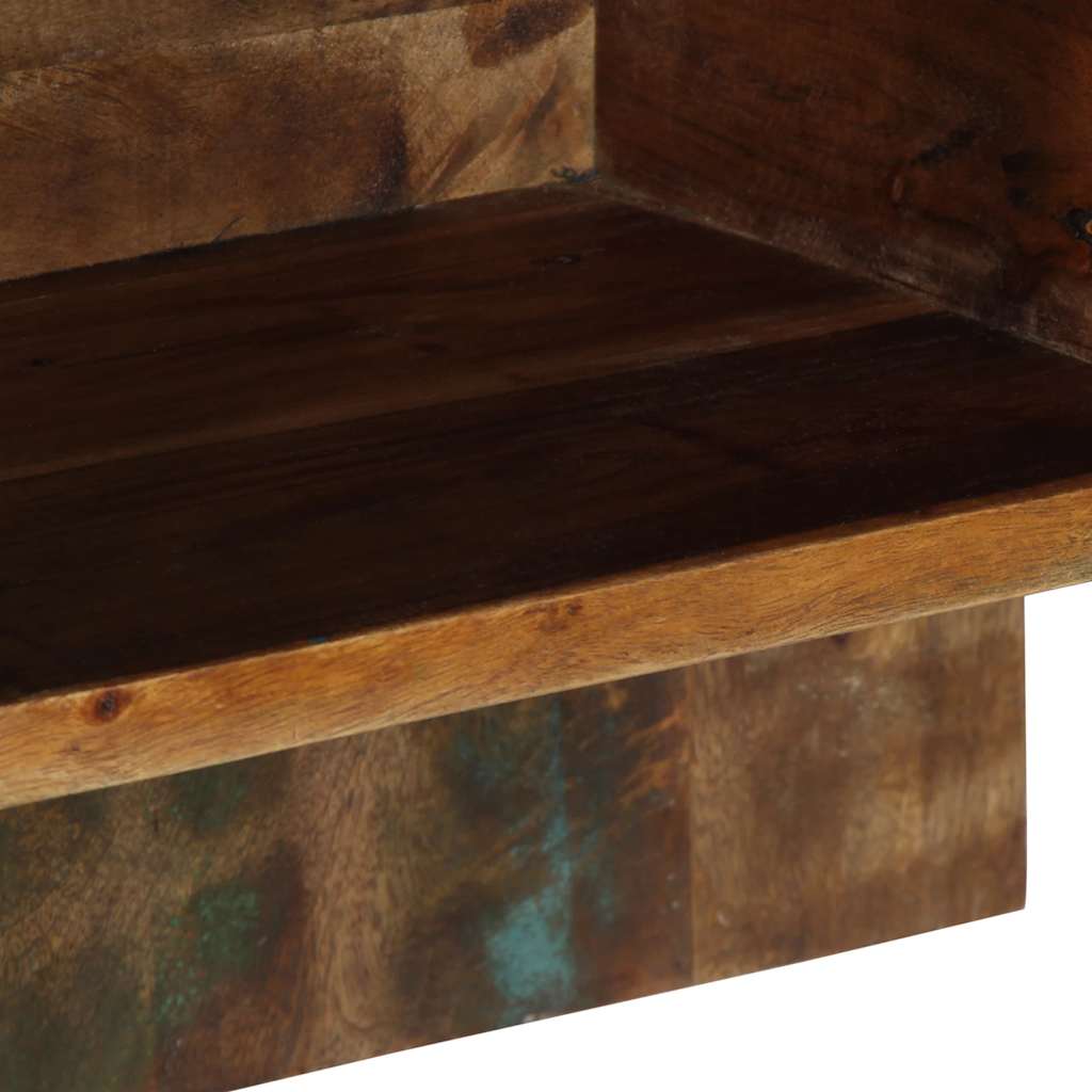 sengeskab 50x27x50 cm massivt genbrugstræ flerfarvet