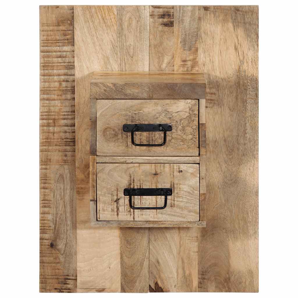 sengeskab 60x32x80 cm massivt ru mangotræ