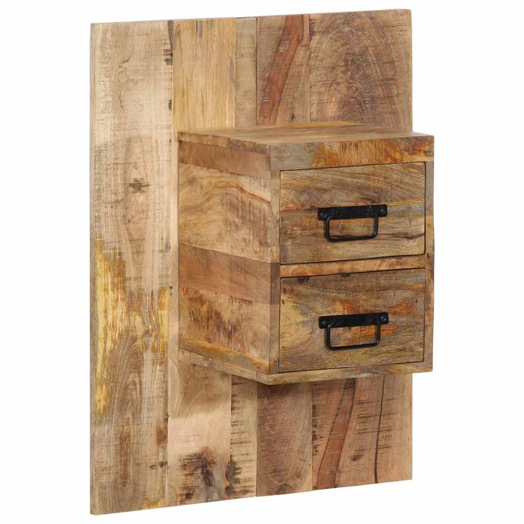 sengeskab 60x32x80 cm massivt ru mangotræ