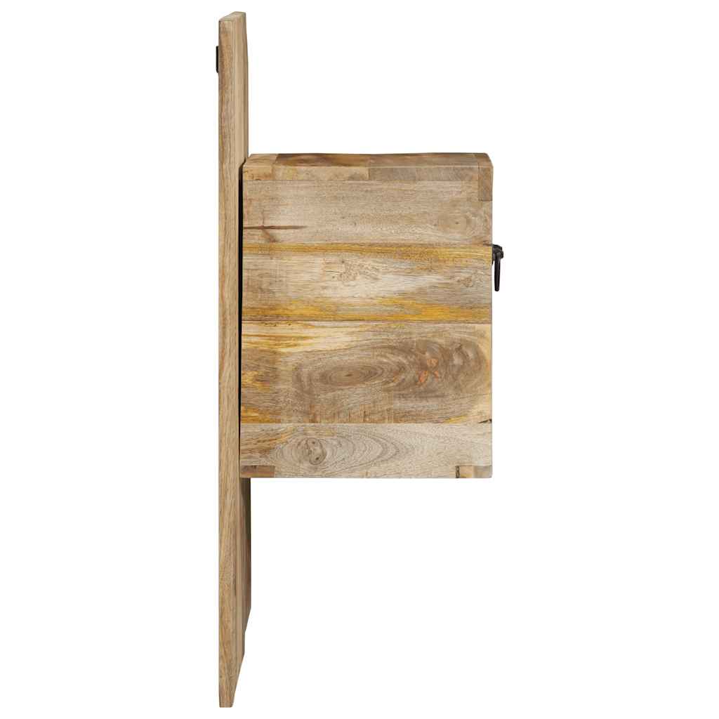 sengeskab 60x32x80 cm massivt ru mangotræ