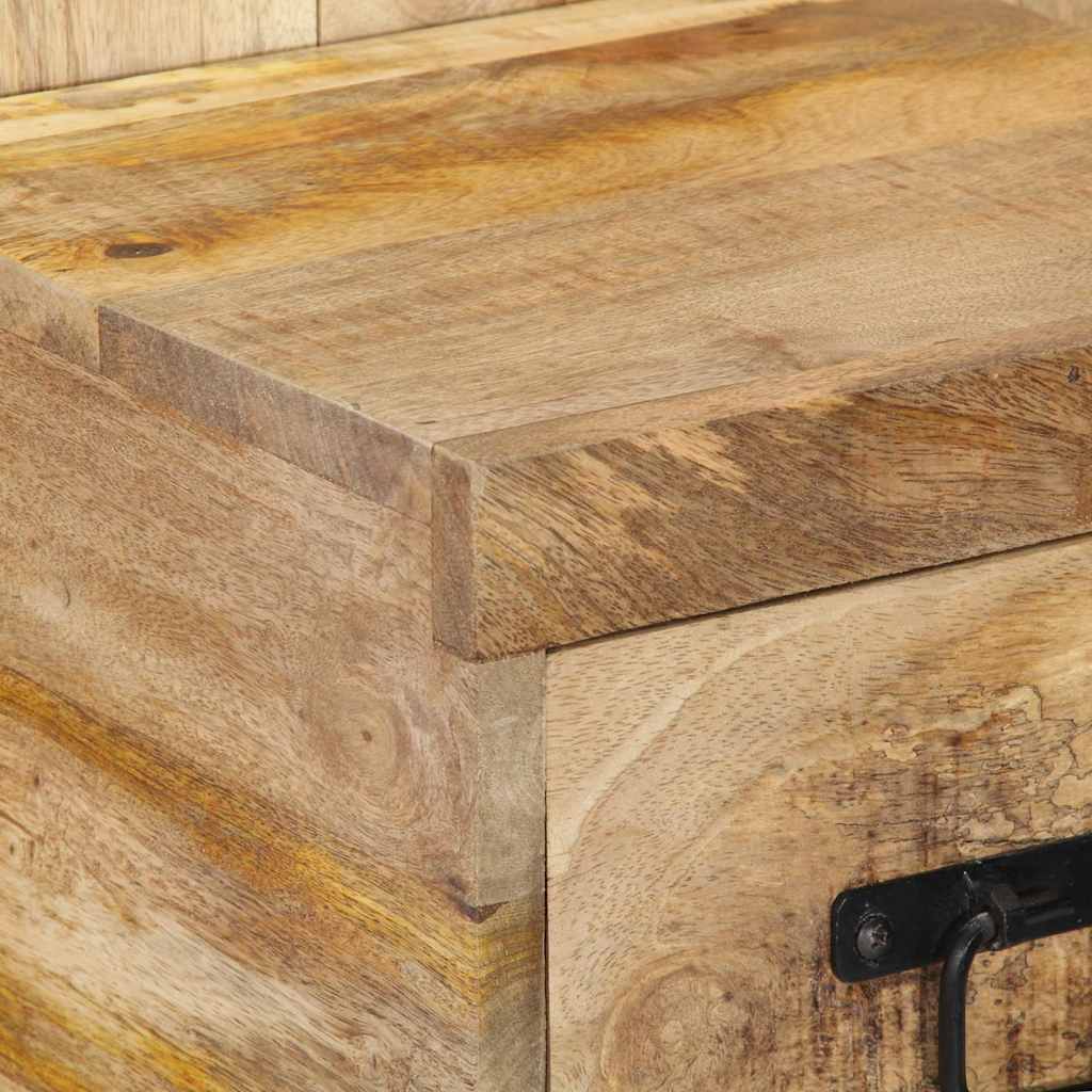 sengeskab 60x32x80 cm massivt ru mangotræ