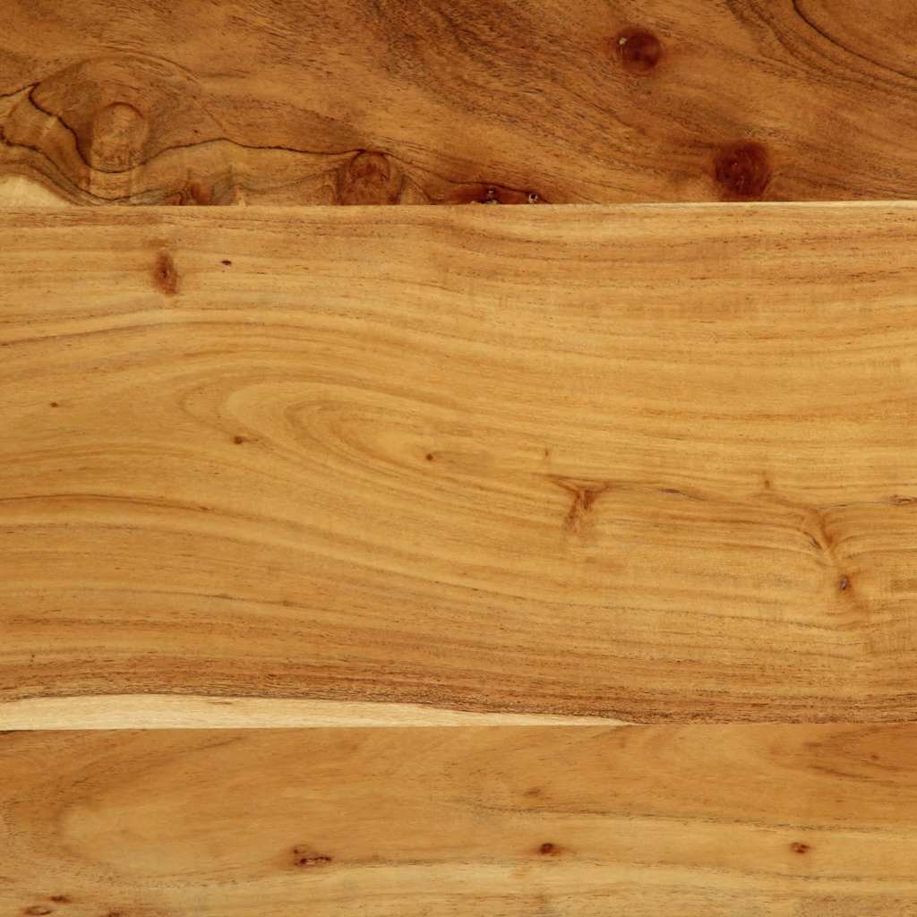 sengegavl 120 cm massivt akacietræ og jern