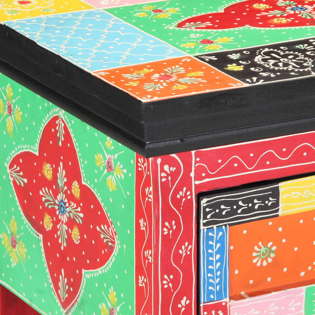 Konsolbord med skuffe med opbevaring Flerfarvet 80 x 35 x 76 cm