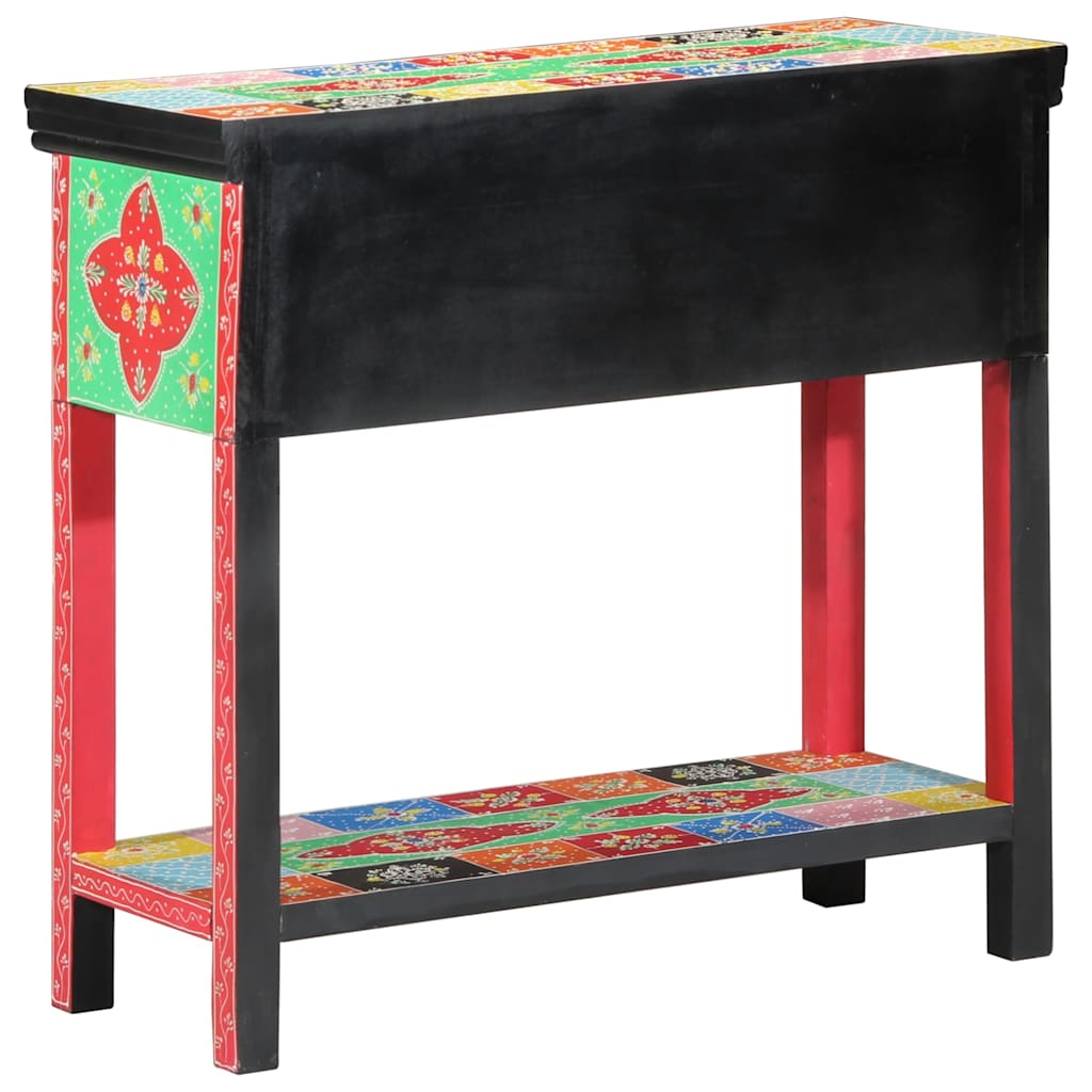 Konsolbord med skuffe med opbevaring Flerfarvet 80 x 35 x 76 cm