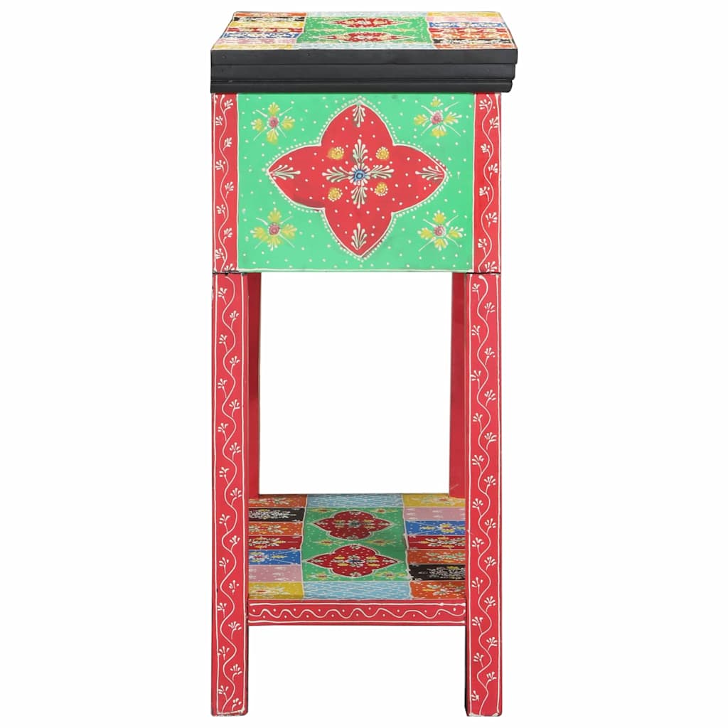 Konsolbord med skuffe med opbevaring Flerfarvet 80 x 35 x 76 cm