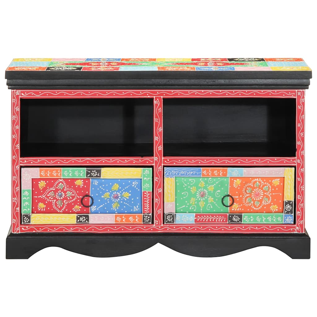 TV-skab 80 x 35 x 50 cm Flerfarvet Massivt mangotræ