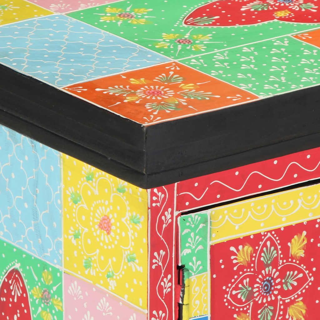TV-skab 100 x 35 x 50 cm Flerfarvet Massivt mangotræ
