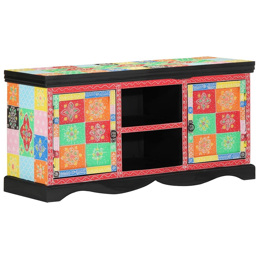 TV-skab 100 x 35 x 50 cm Flerfarvet Massivt mangotræ