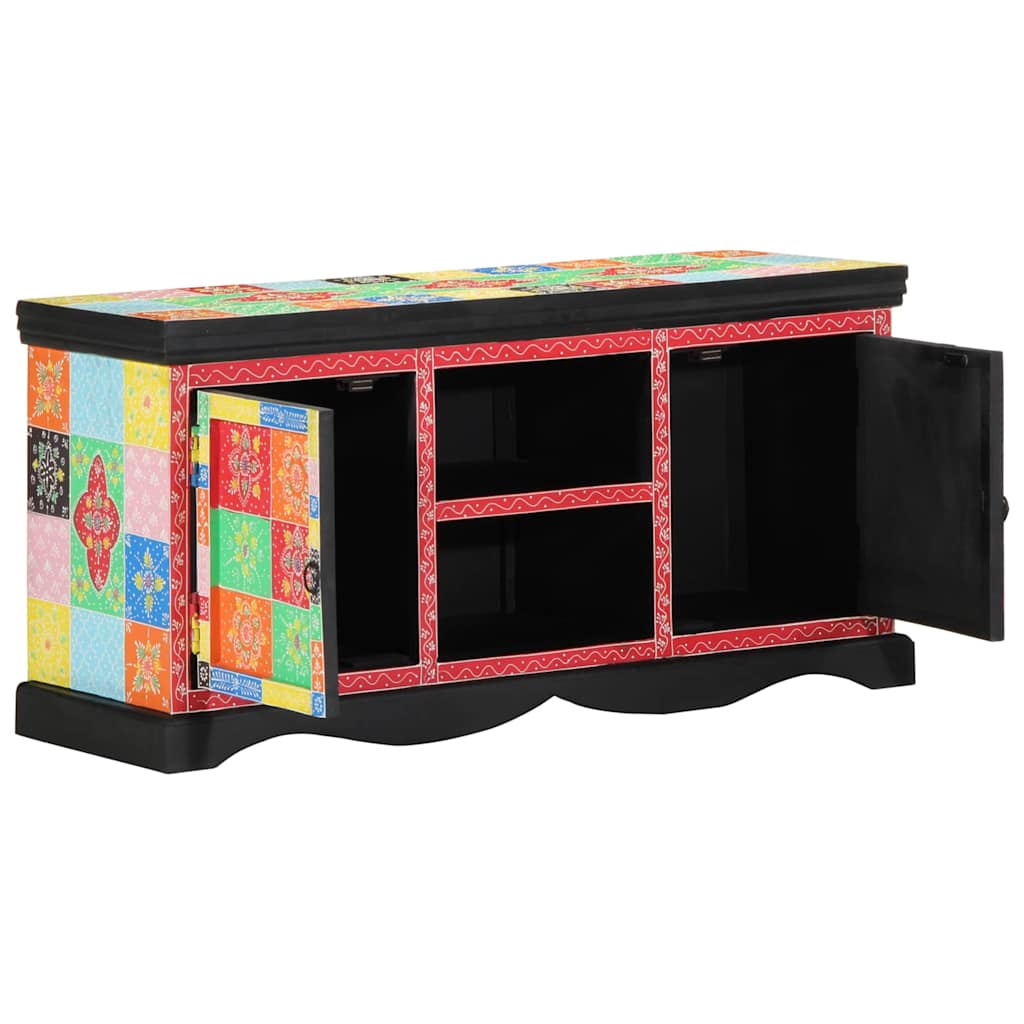 TV-skab 100 x 35 x 50 cm Flerfarvet Massivt mangotræ