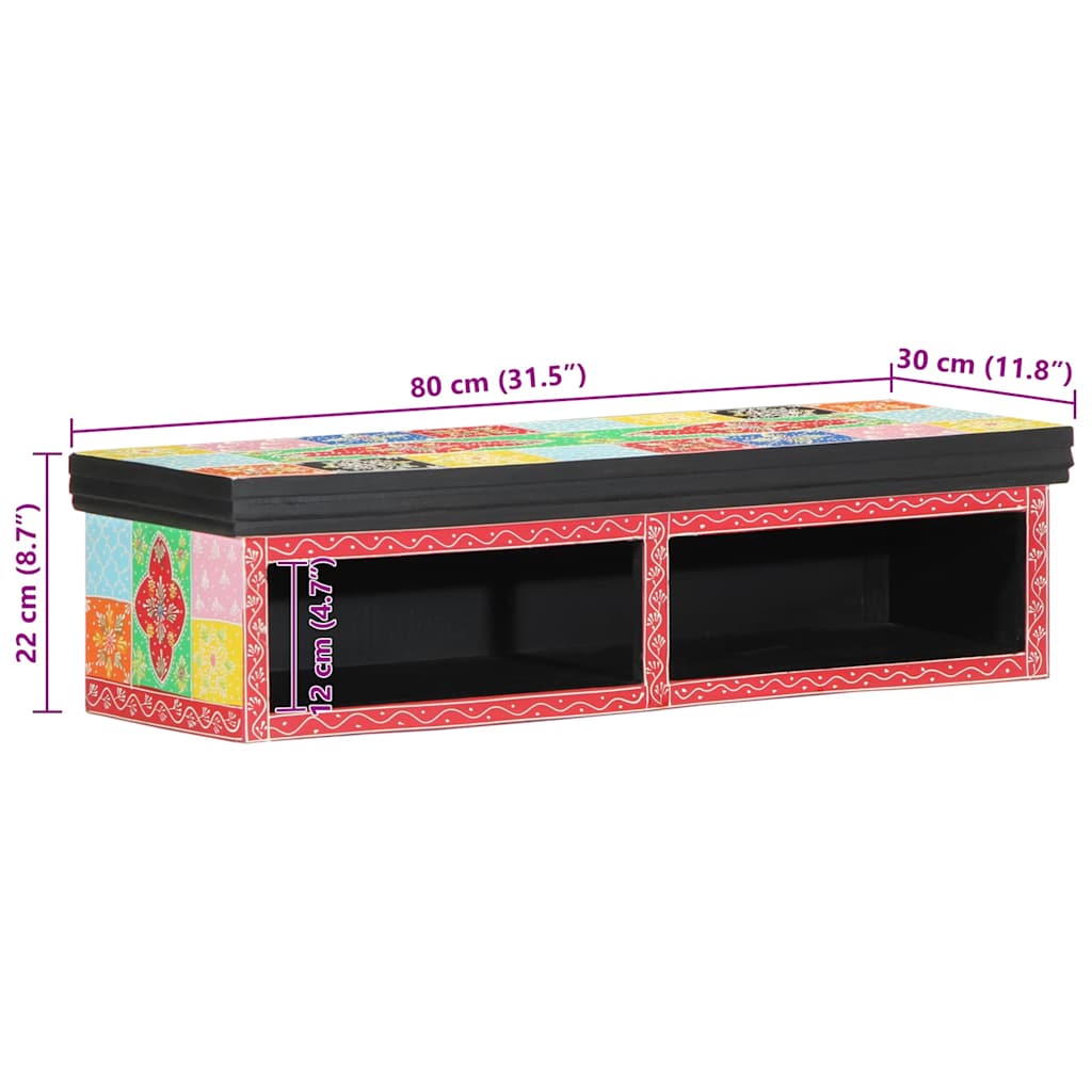 TV-skab Flerfarvet 80 x 30 x 22 cm Konstrueret træ
