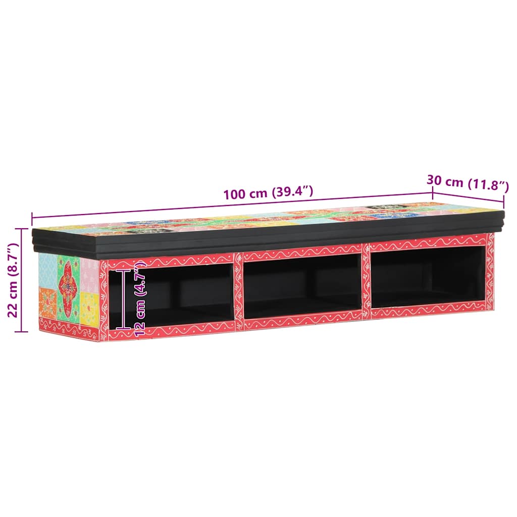 TV-skab Flerfarvet 100 x 30 x 22 cm Konstrueret træ