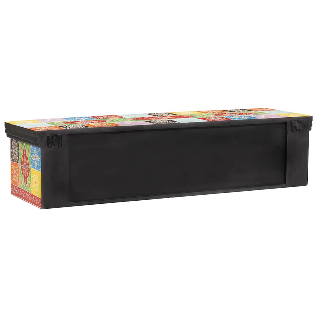 TV-skab med skuffe Flerfarvet 100 x 30 x 24 cm Massivt mangotræ
