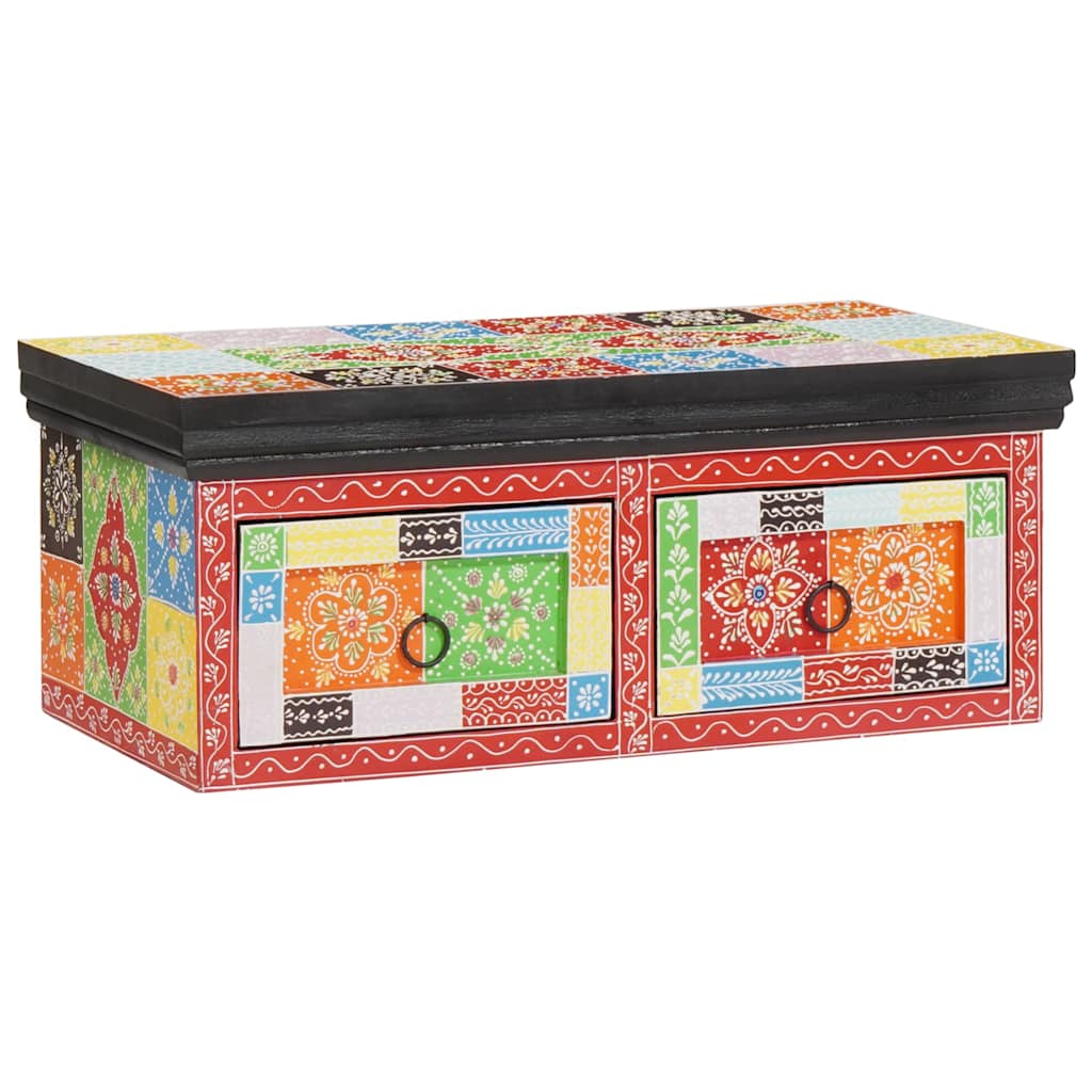 TV-skab med skuffe Flerfarvet 60 x 30 x 24 cm Massivt mangotræ