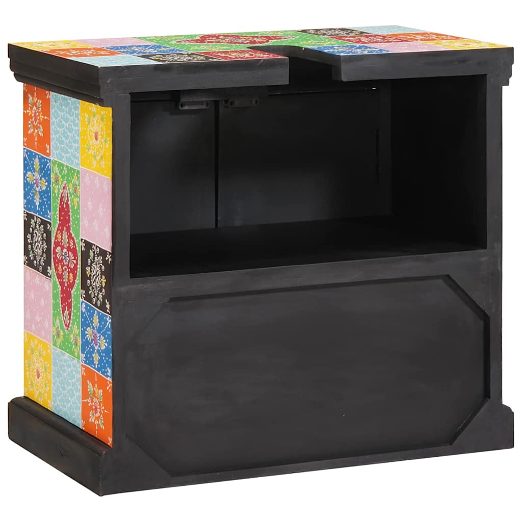 Vaskeskab med opbevaring Brun 60 x 35 x 55 cm Massivt mangotræ