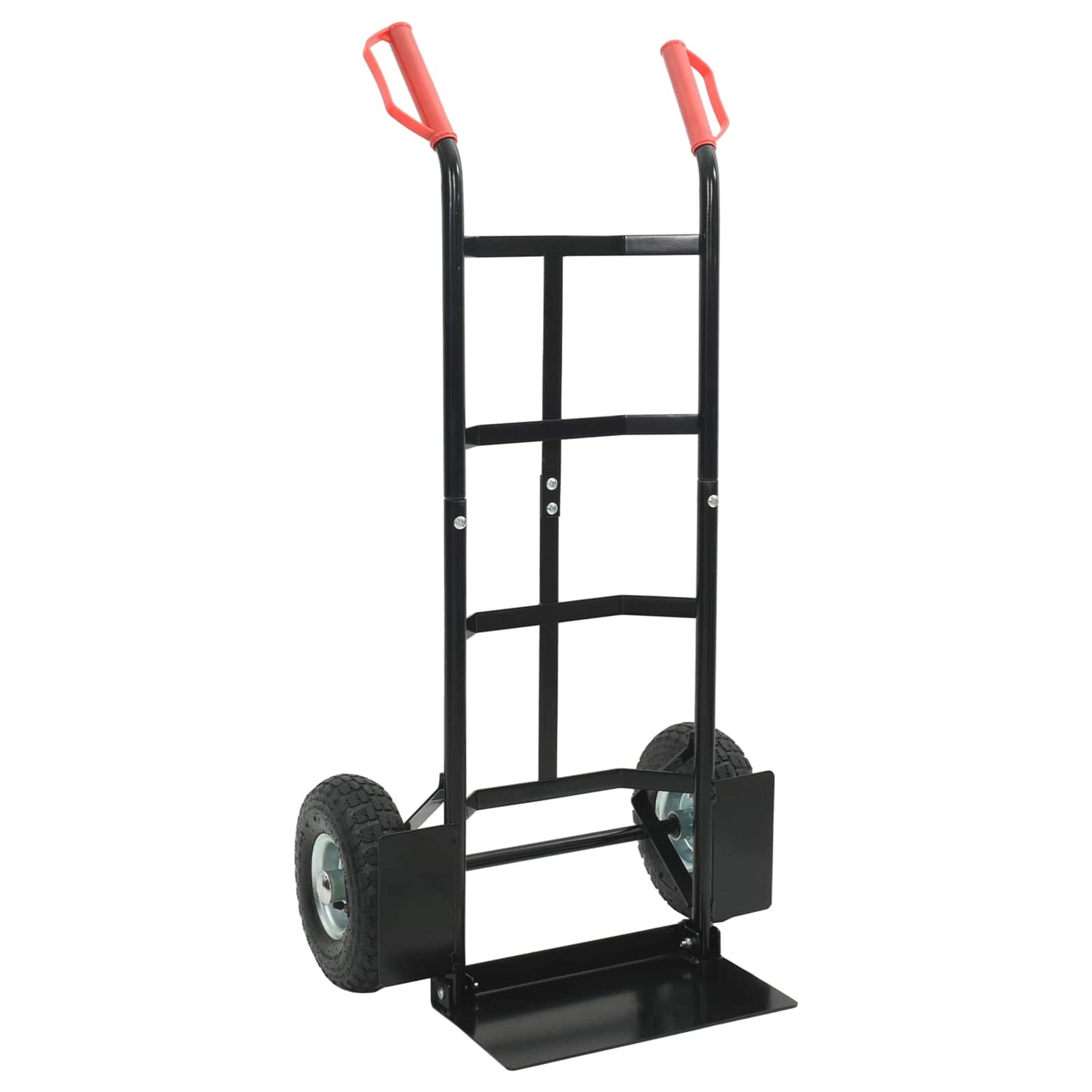 Udvidelig håndvogn Sort og rød 57 x 46 x 113 cm Stål