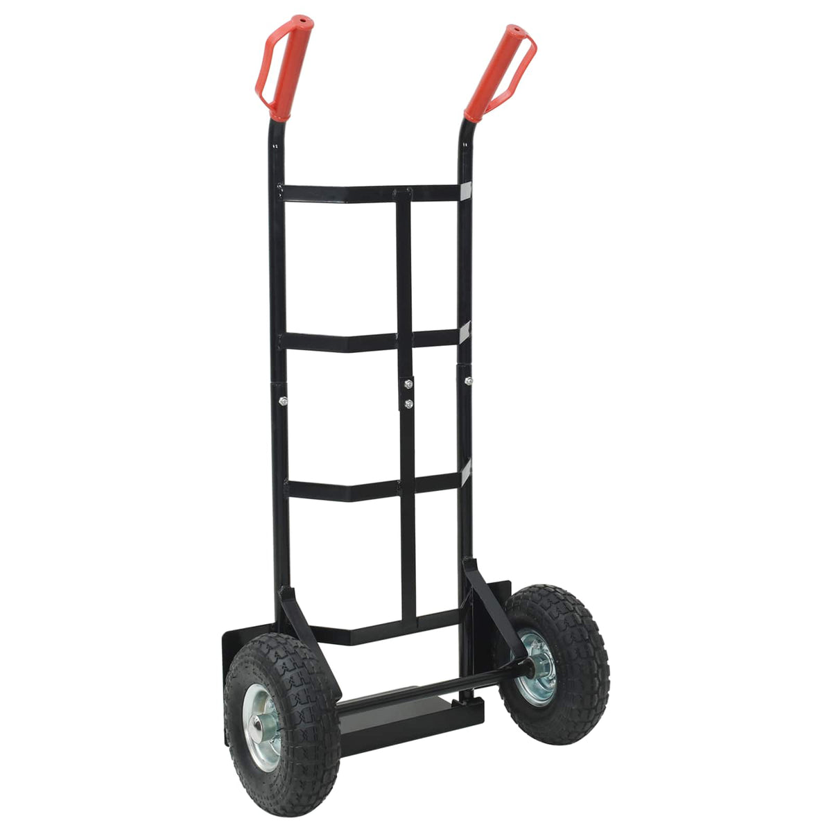 Udvidelig håndvogn Sort og rød 57 x 46 x 113 cm Stål