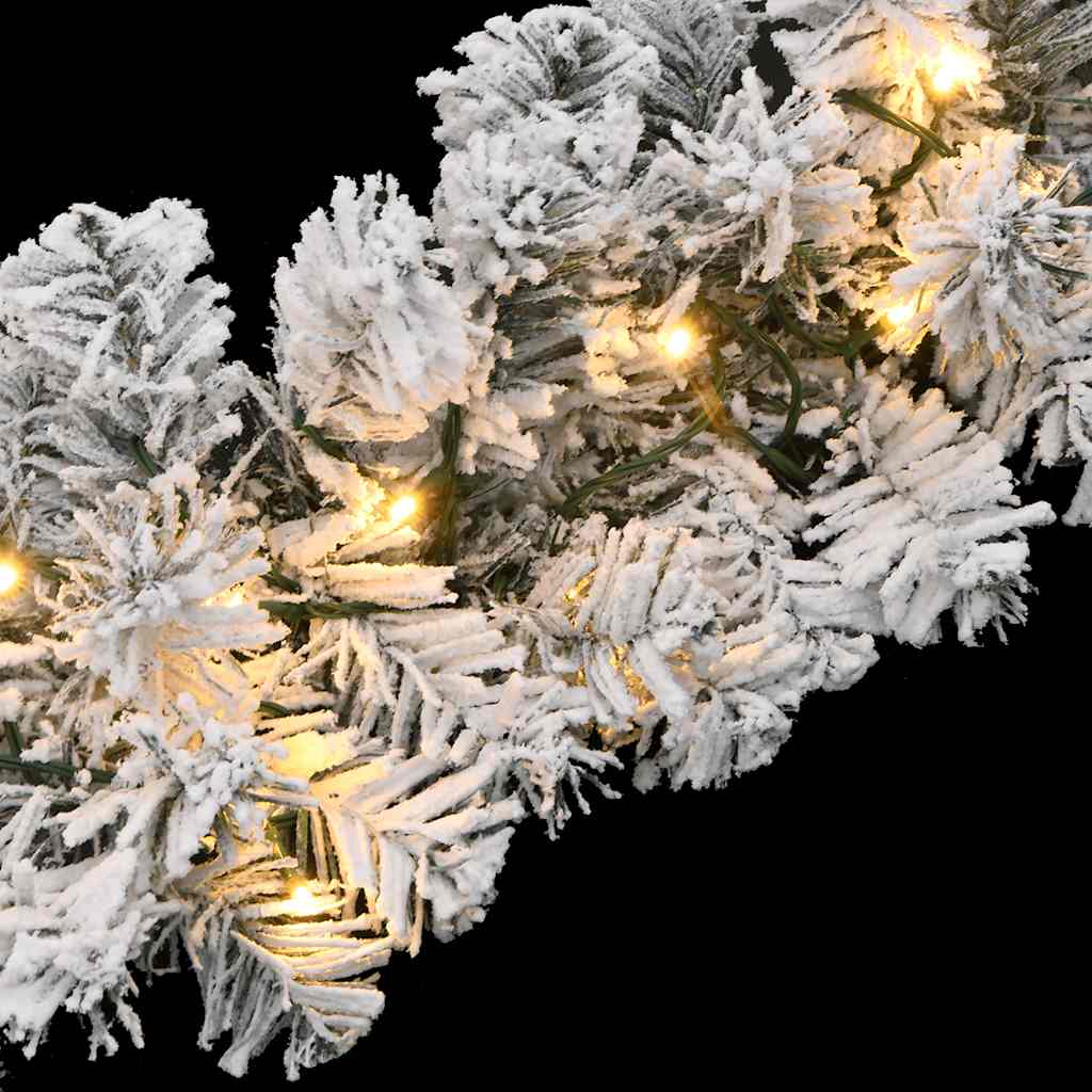 julegirlande med LED-lys grøn 5 m PVC