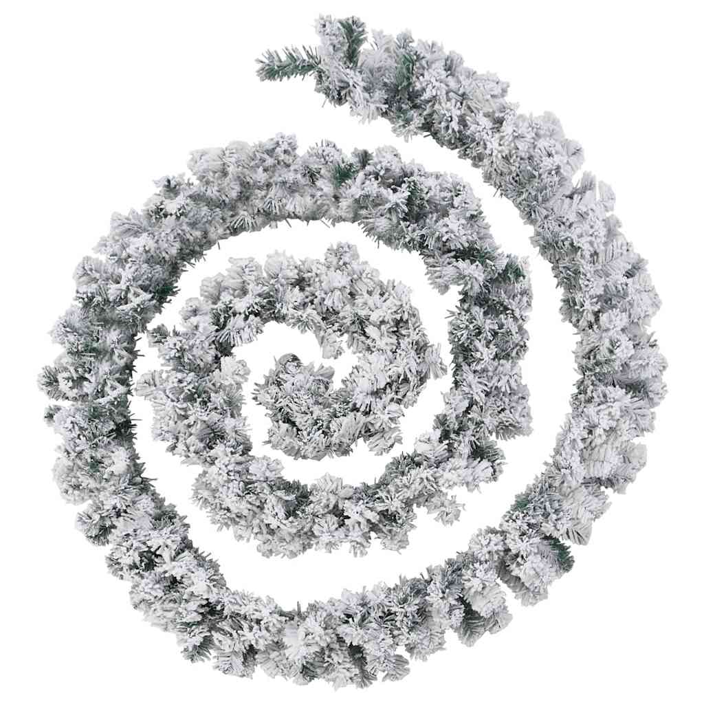 juleguirlande med LED-lys 10 m PVC grøn