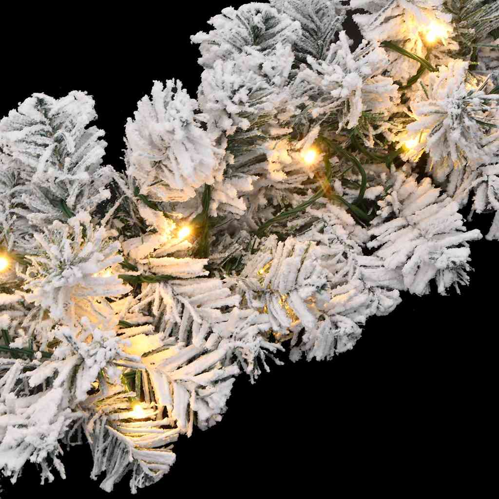 juleguirlande med LED-lys 10 m PVC grøn
