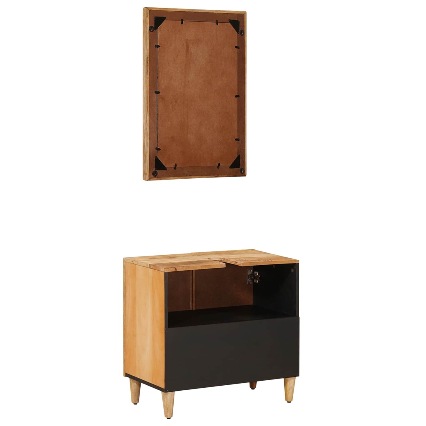Badeværelsesskabsæt 2 stk. 62 x 33 x 58 cm Massivt mangotræ