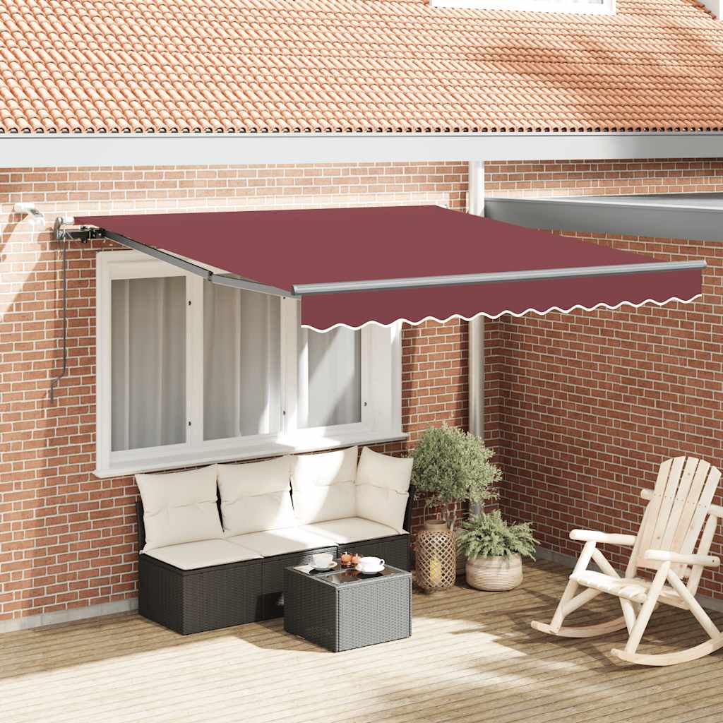 Udtrækkelig markise Bordeaux 300 x 250 cm Polyester