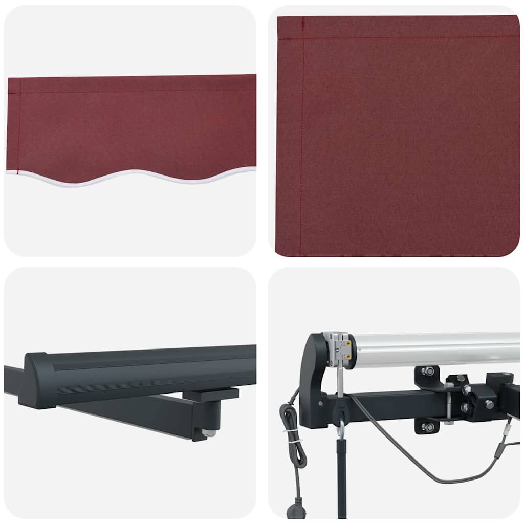 Udtrækkelig markise Bordeaux 400 × 300 cm Polyester