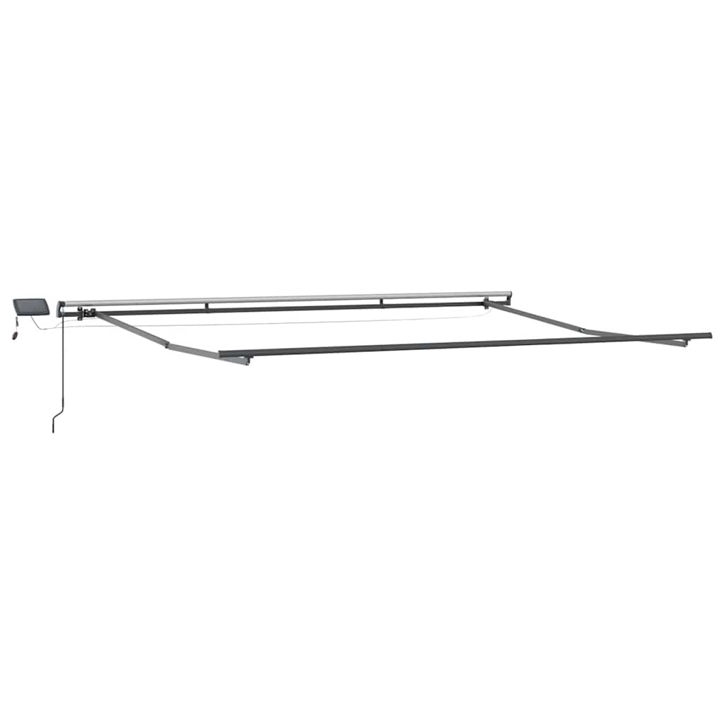 markise med LED-lys 400x300 cm automatisk betjening brun