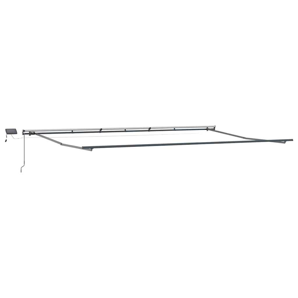 markise med LED-lys 600x300 cm automatisk betjening brun