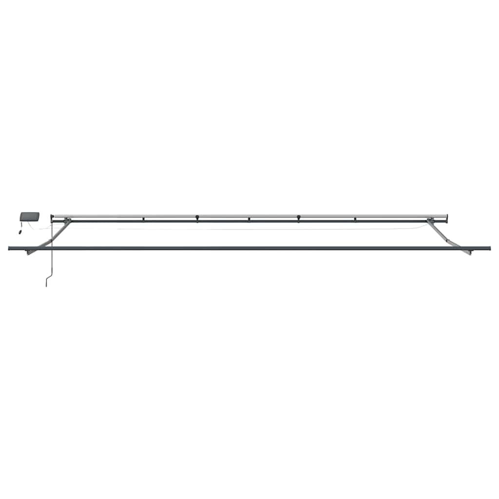 markise med LED-lys 600x300 cm automatisk betjening brun
