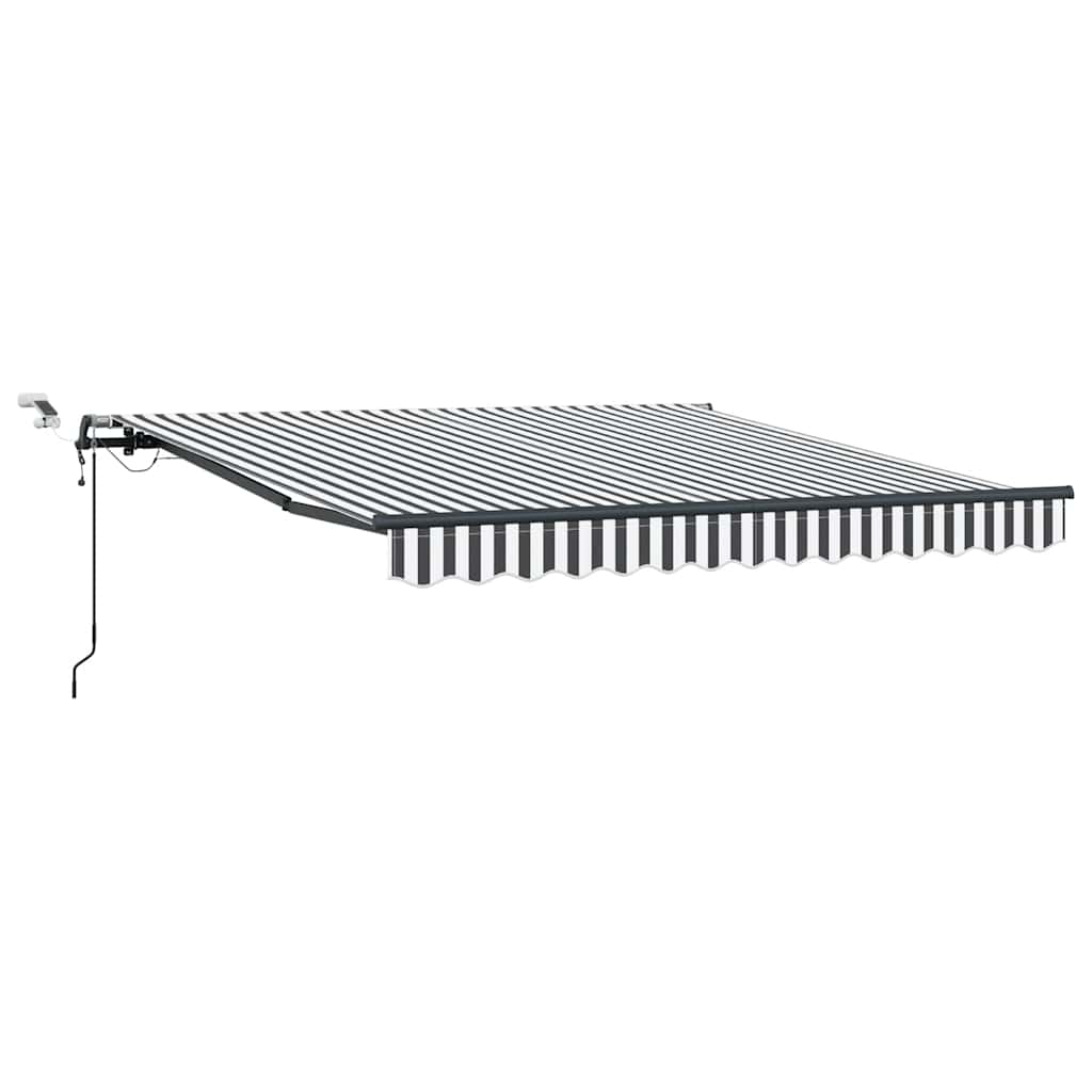 Udtrækkelig markise Anthracit og hvid 300 x 250 cm Polyester