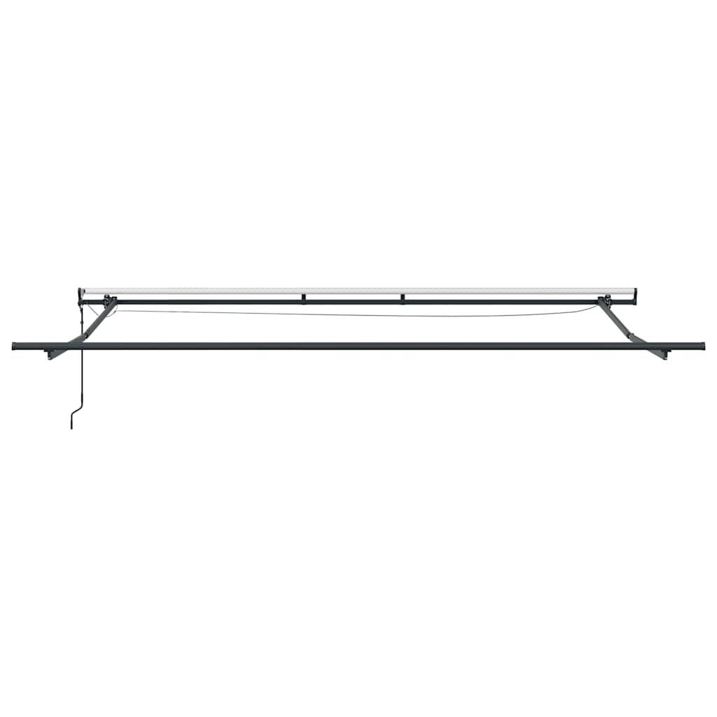 Udtrækkelig markise Anthracit og hvid 400 × 300 cm Polyester