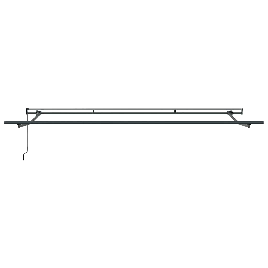 markise 500x300 cm automatisk betjening antracitgrå og hvid