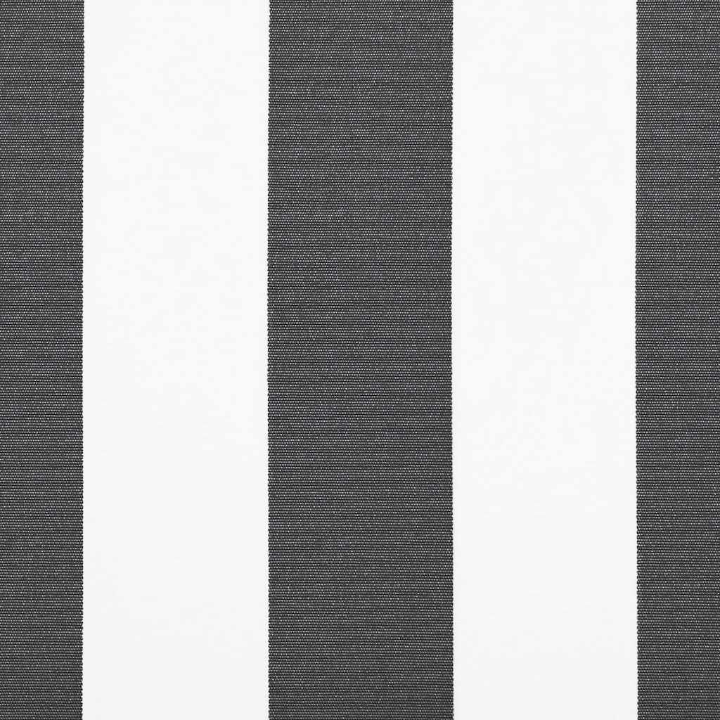 markise 500x300 cm automatisk betjening antracitgrå og hvid
