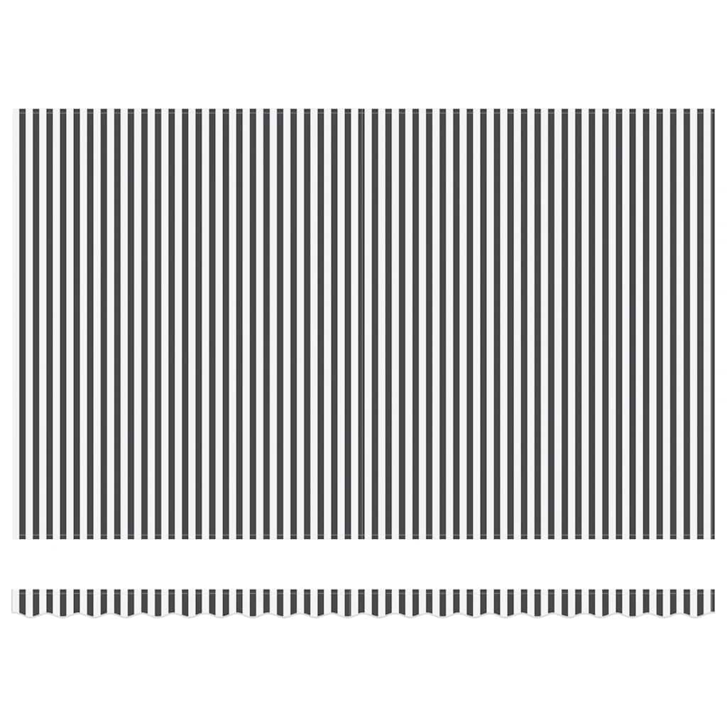 Udtrækkelig markise Anthracit og hvid 500 × 300 cm Polyester