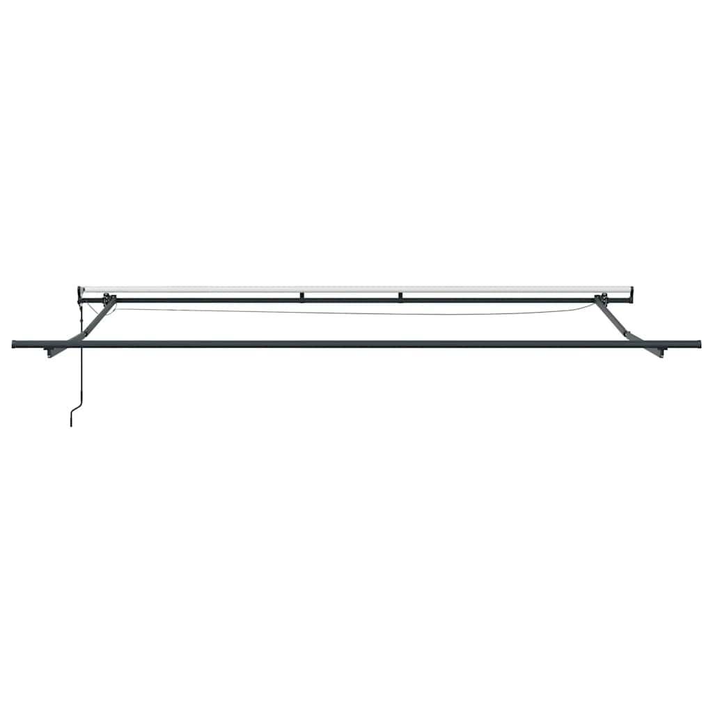 Udtrækkelig markise Anthracit og hvid 500 × 300 cm Polyester