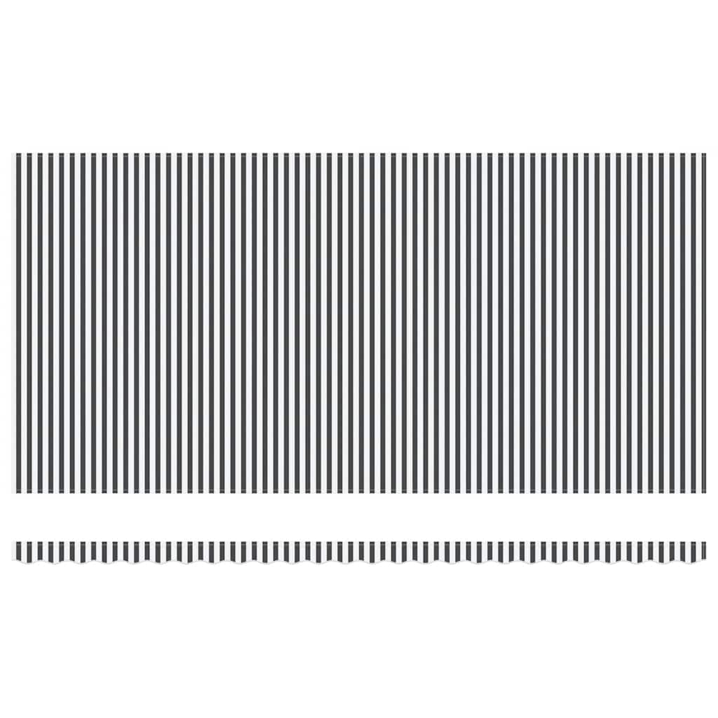 Udtrækkelig markise Anthracit og hvid 600 × 300 cm Polyester